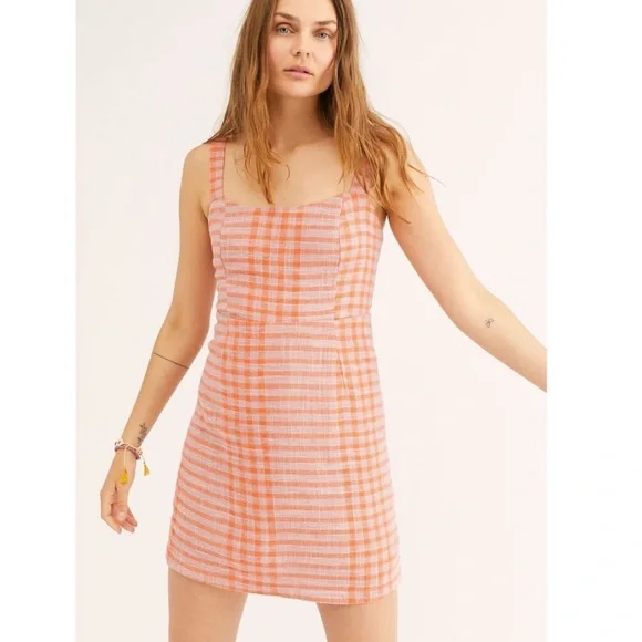 knee length dresses for ladies On Campus Plaid Mini Dress – Josie's Boutique main image 1